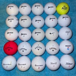 Assortment of 25 Golf Balls